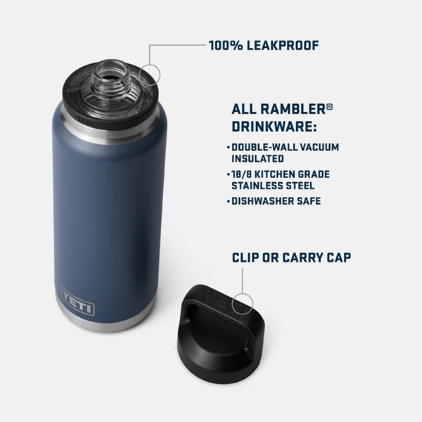 YETI - Rambler Bottle Chug 36oz/1L - Black Forest Green